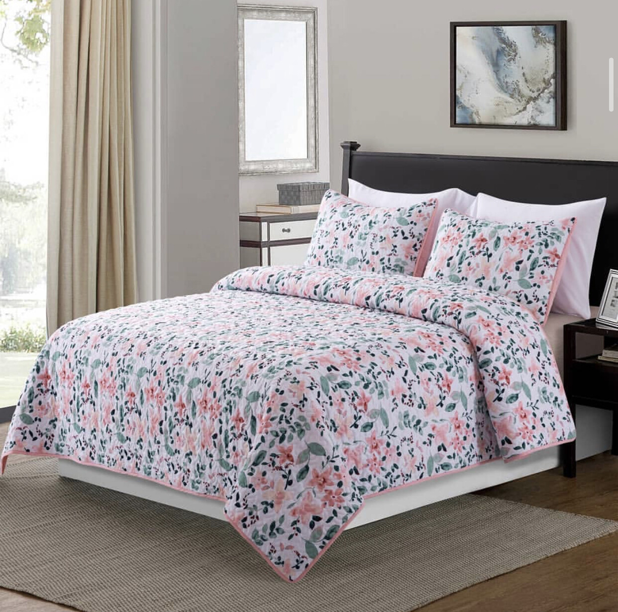 3 piece king size quilt set