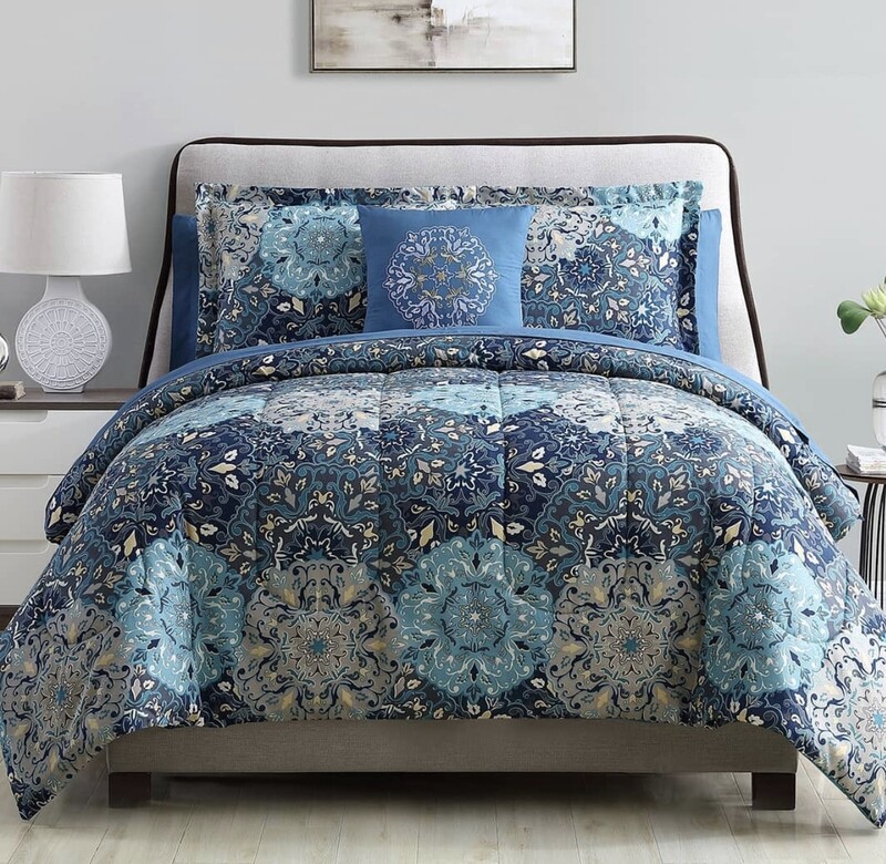 7 piece reversible comforter set
