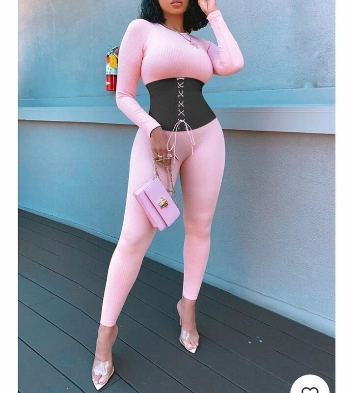 Longsleeve Corset Jumpsuit