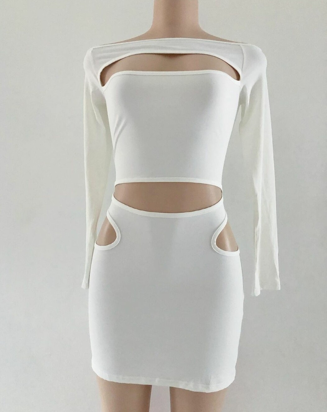 Long Sleeved Cut Out Dress