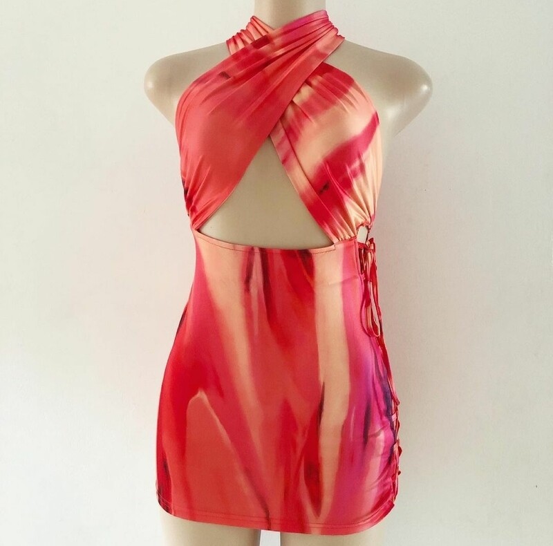 Halter Neck Mini Dress