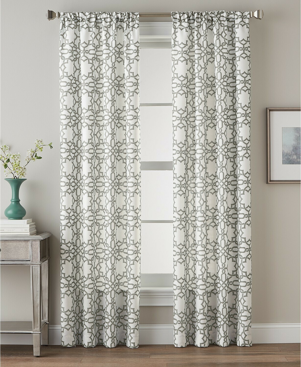 CHF Lotus Harmony 40&quot; x 63&quot; Geometric Print Curtain Panel