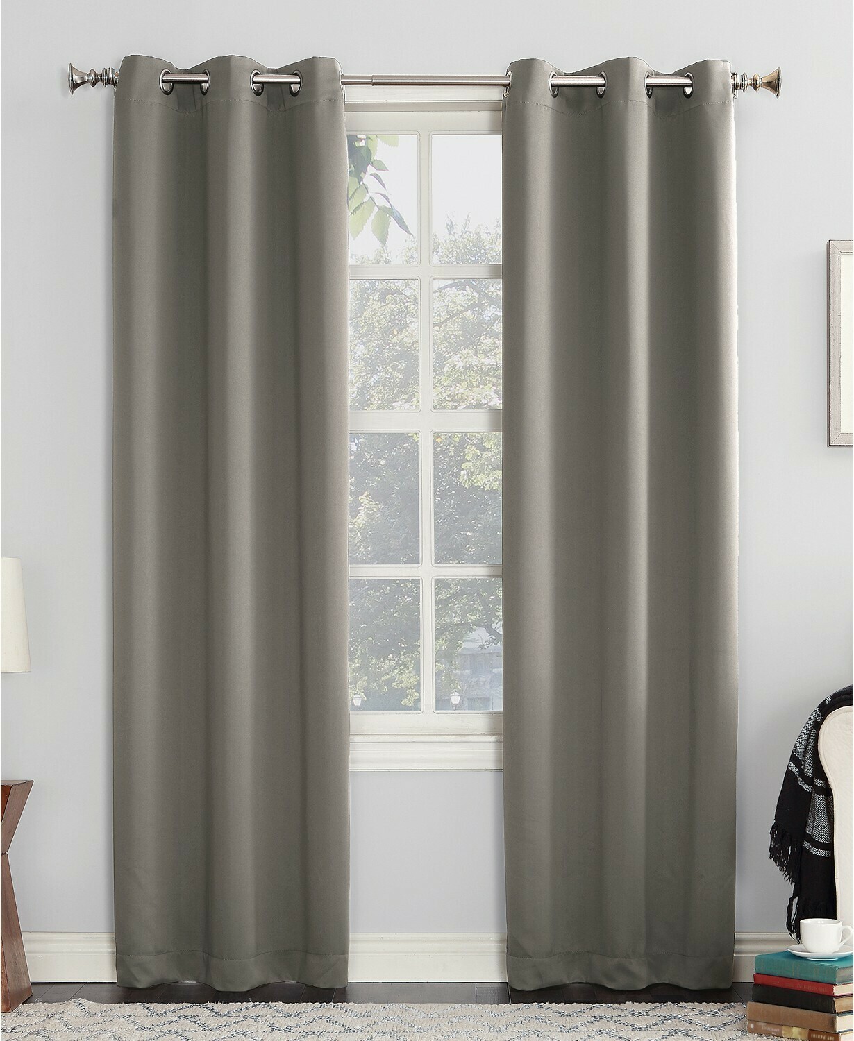 Sun Zero Preston 40&quot; x 63&quot; Grommet Top Blackout Curtain Panel