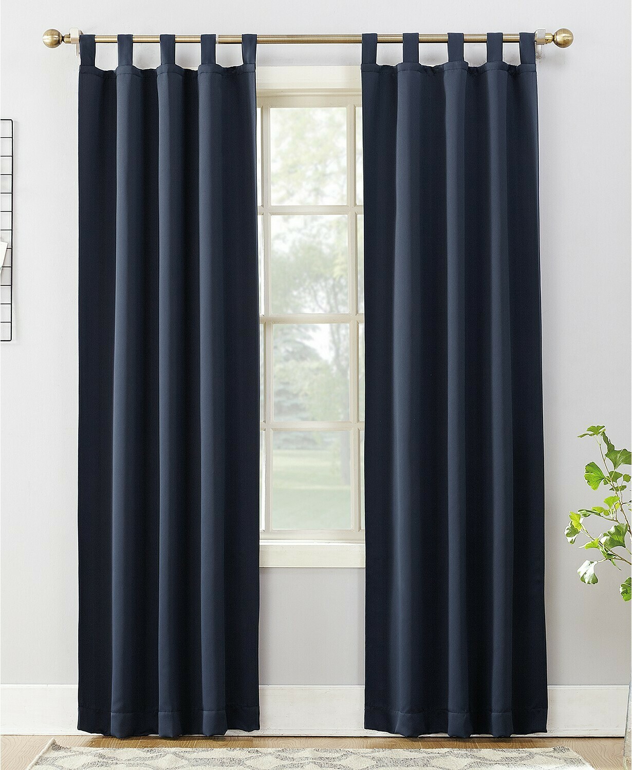 Sun Zero Preston 40&quot; x 63&quot; Tab-Top Blackout Curtain Panel