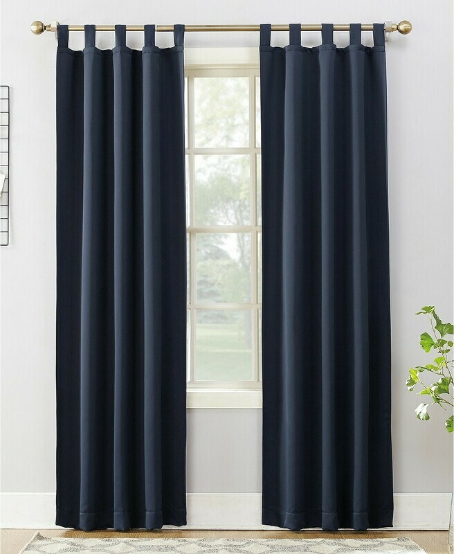 Sun Zero Preston 40&quot; x 63&quot; Tab-Top Blackout Curtain Panel