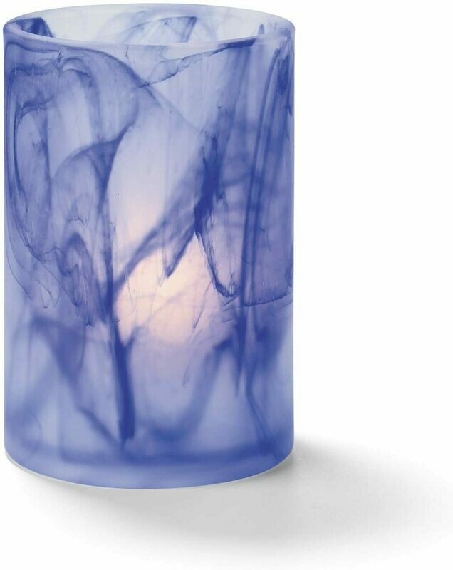 Hollowick Home Dark Blue Wysp Cylinder Glass Liquid Candle Holder 1 Pack