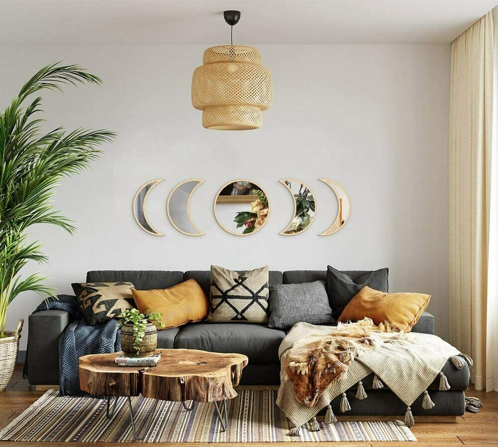 MAXROCK Moon Phase Mirror Set