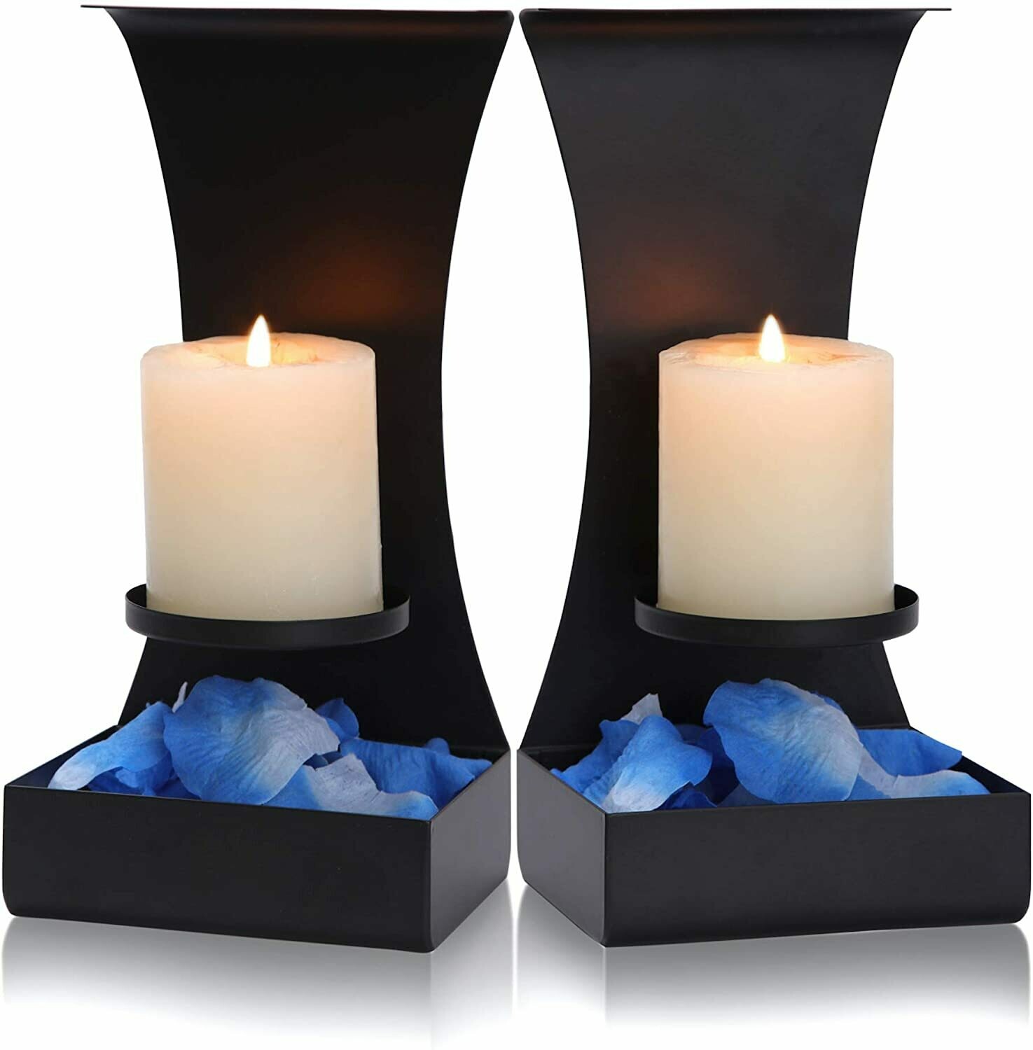 Lumera Lights - Metal Wall Candle Sconces Wall Decor Set of 2