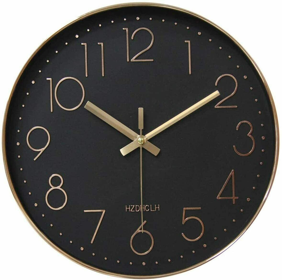 HZDHCLH Wall Clock 12 inch Silent Non Ticking Modern Wall Clocks