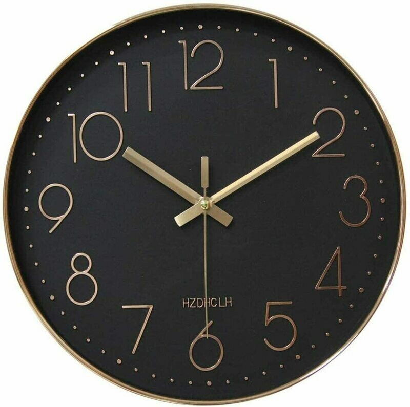 HZDHCLH Wall Clock 12 inch Silent Non Ticking Modern Wall Clocks