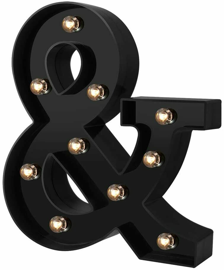 Led Letters Cool Black