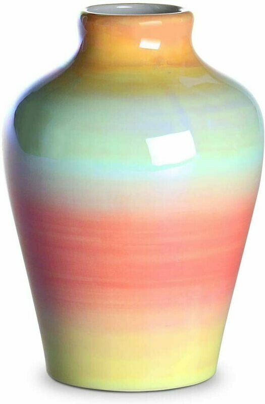 STAR MOON Small Ceramic Flower Mini Vase with Retro Grid for Modern Floral Vase