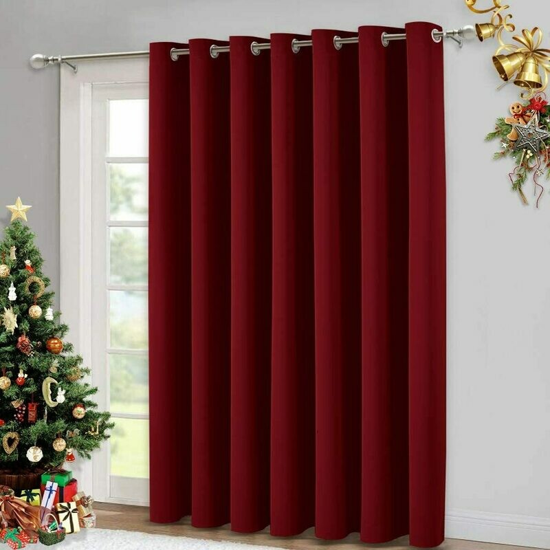 NICETOWN Blackout Blinds for Sliding Door - Indoor Slider Curtains for Patio, Wide Width Drapes for Living Room (100 inches Wide x84 Long)