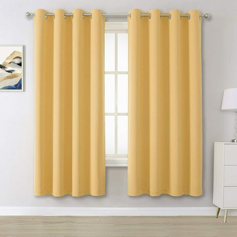 Blackout Curtain Panels for Bedroom 84 Inches Long 2 Panels Thermal Insulated Room Darkening Curtains for Living Room Window Treatment Blackout Drapery for Windows 52W x 84L