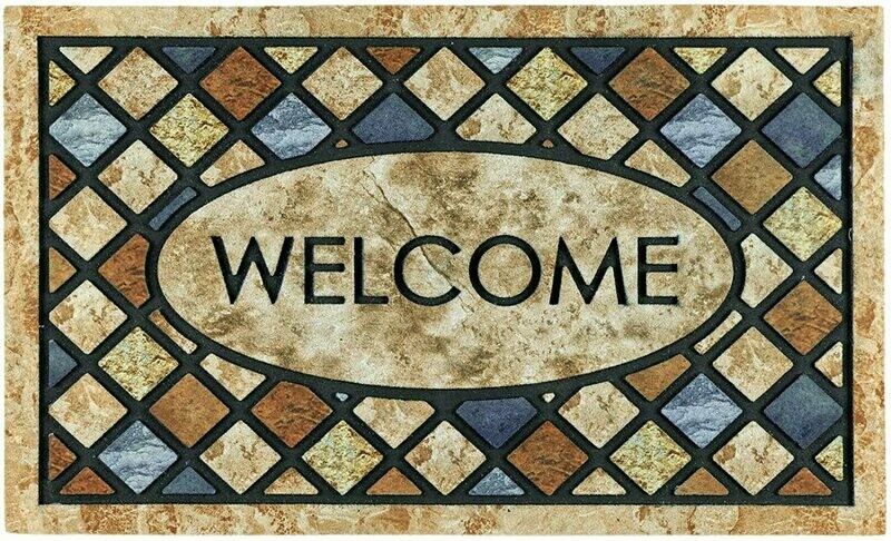 CHICHIC Door Mat Welcome Mat 17x 30 Inch Front Door Mat Outdoor for Home Entrance Outdoor Mat for Outside Entry Way Doormat Entry Rugs, Heavy Duty Non Slip Rubber Back Low Profile, Welcome