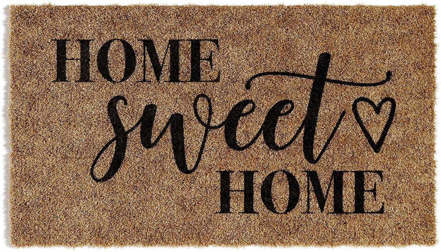 Barnyard Designs ‘Home Sweet Home’ Door Mat,  Indoor/Outdoor Non-Slip Rug, Front Door Welcome Mat for Outside Porch Entrance, Home Entryway Farmhouse Decor, 30&quot; x 17”