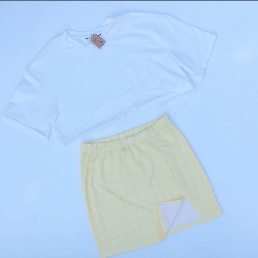 Crop Top Mini Skirt Set