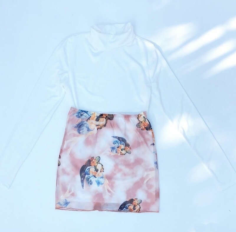 Long Sleeve Mini Skirt Set