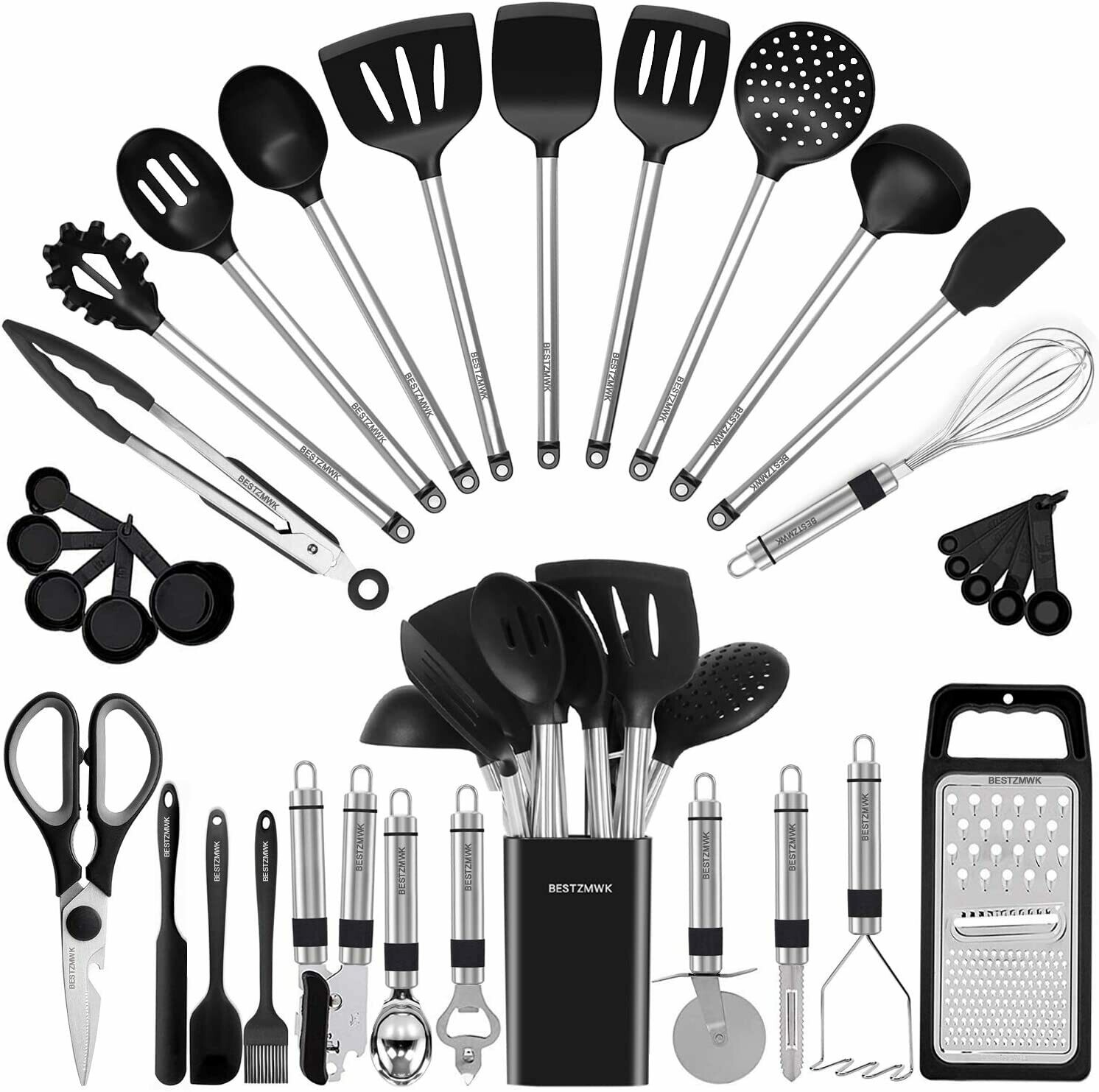 33 Kitchen Utensil Set-Silicone Cooking Utensils