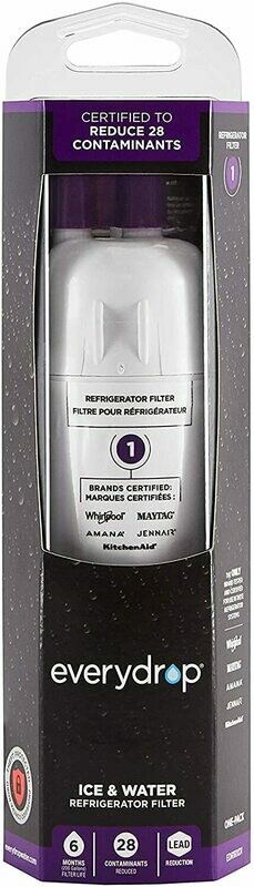 EveryDrop by Whirlpool 10383251 Refrigerator Water Filter 1, EDR1RXD1 (Pack of 1), Purple