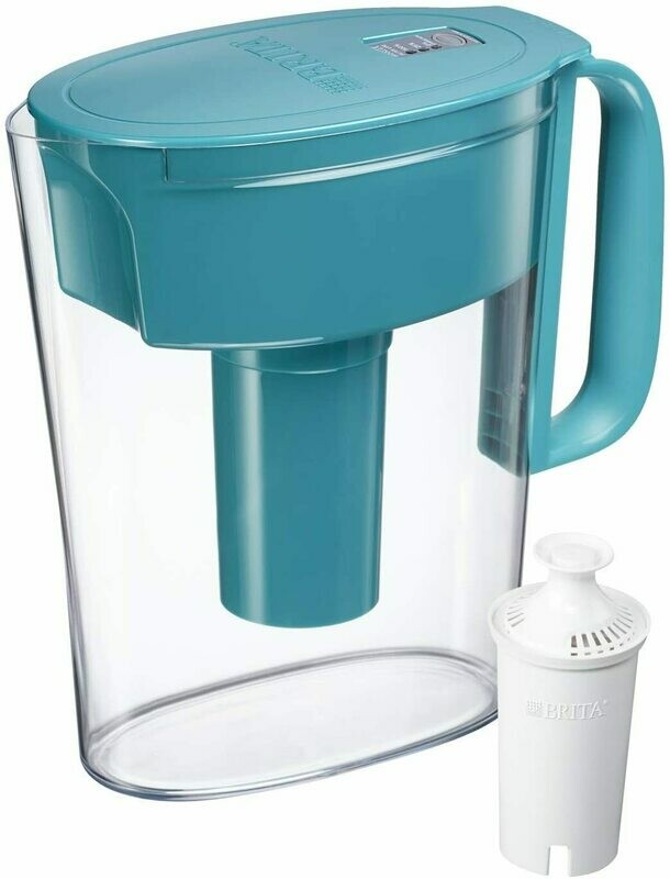 Brita Standard Metro Water Filter Pitcher, Turquoise, Small 5 Cup