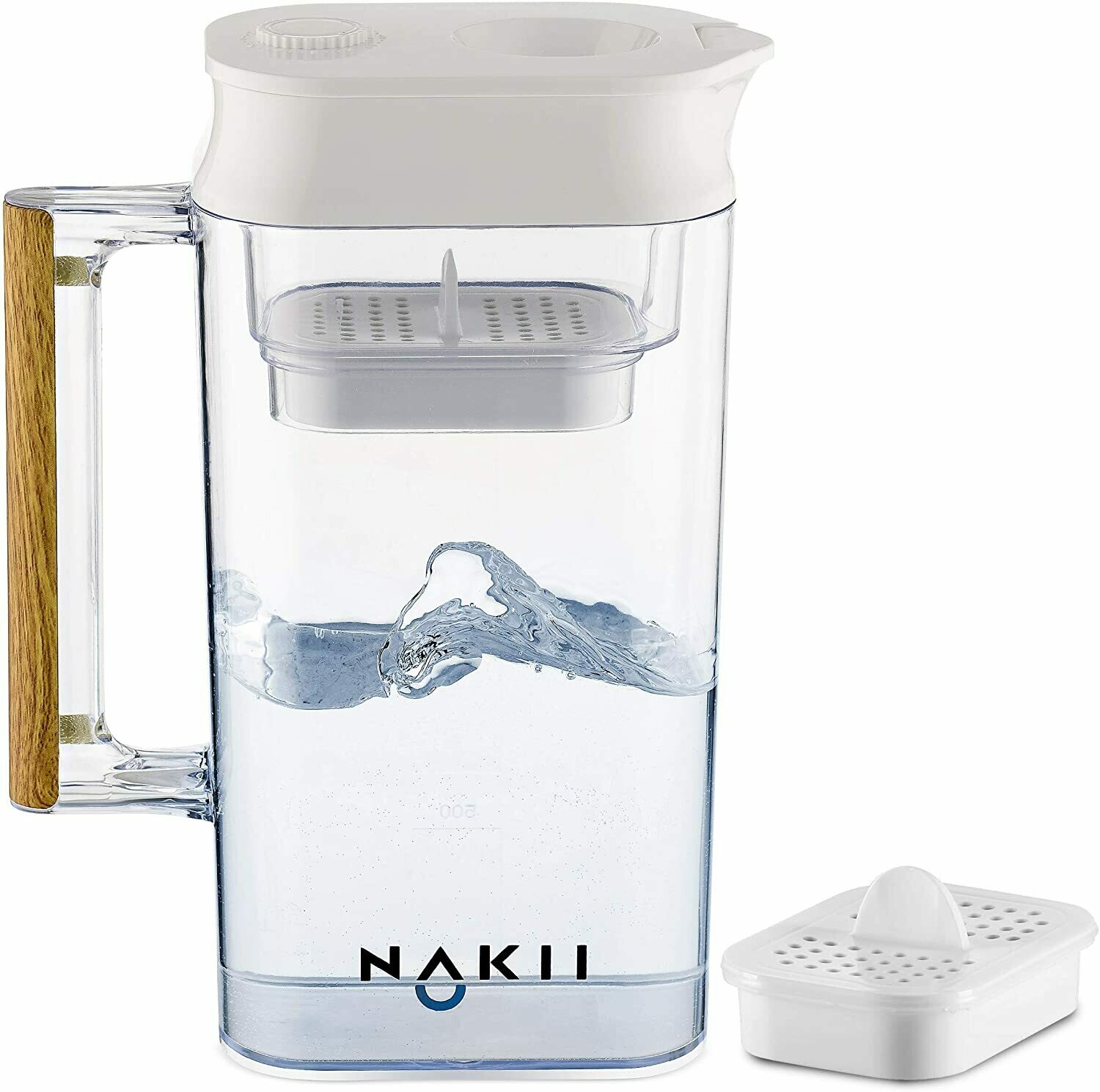 Nakii Water Filter Pitcher - Long Lasting 200 Gallons, Supreme Fast Filtration and Purification Technology