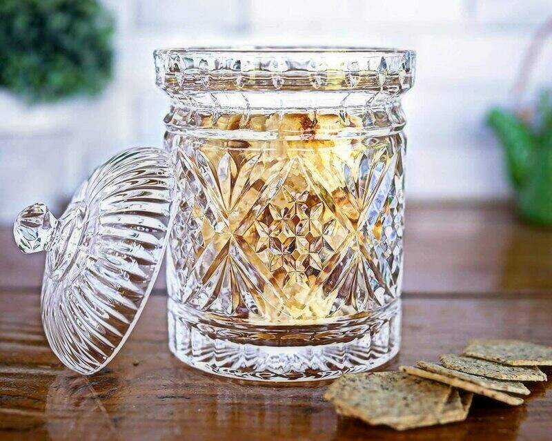 Elegant Crystal Candy Jar with Lid