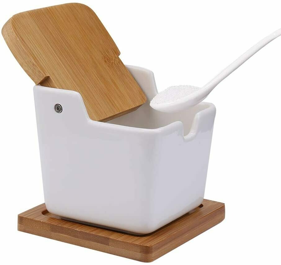 Sugar Bowls with Lids and Spoons