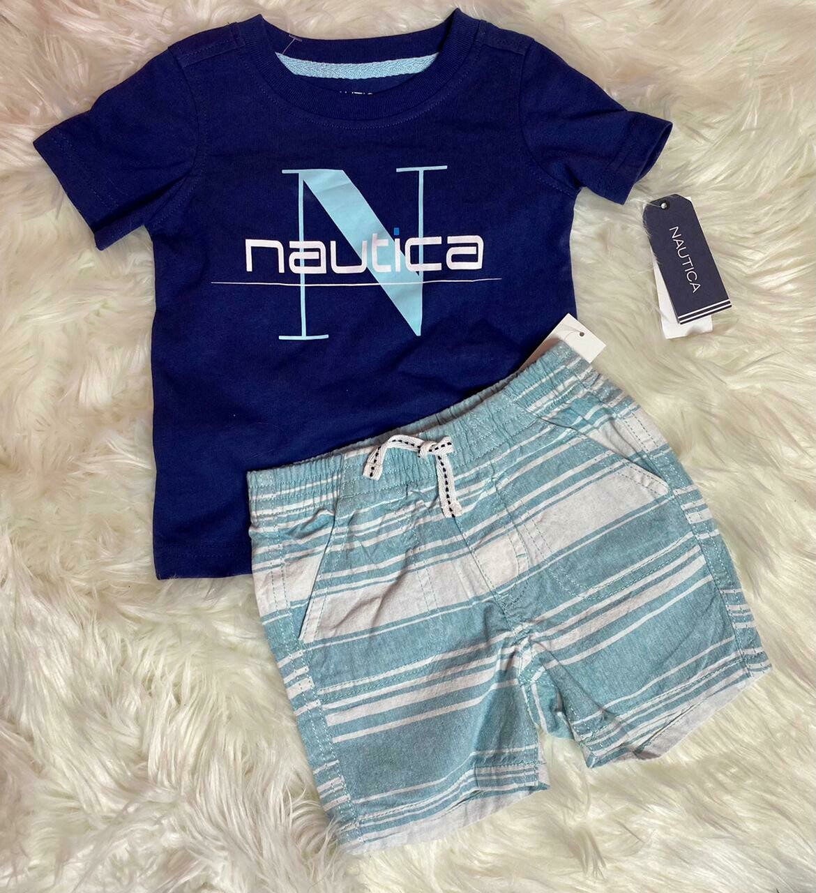 NAUTICA Navy /Turquois Shorts Set