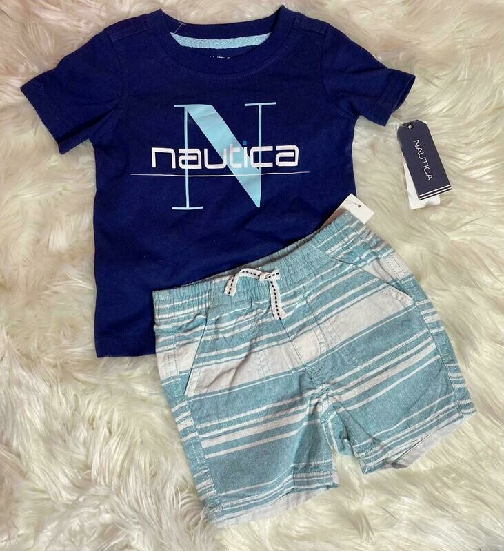 NAUTICA Navy /Turquois Shorts Set