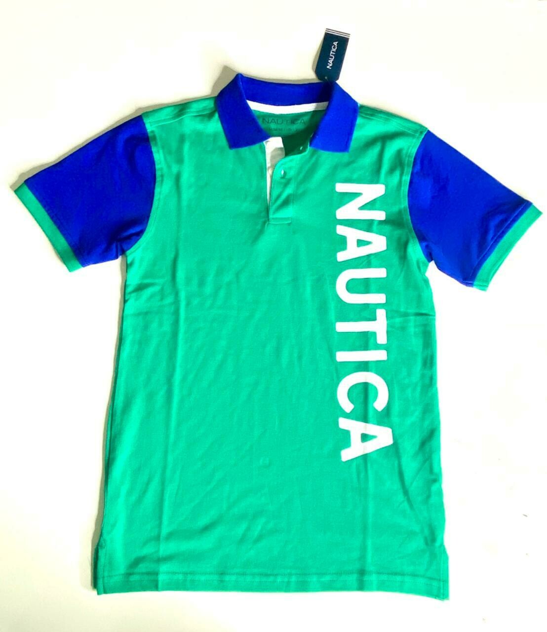 NAUTICA Boys Vertical Logo Graphic Shirt