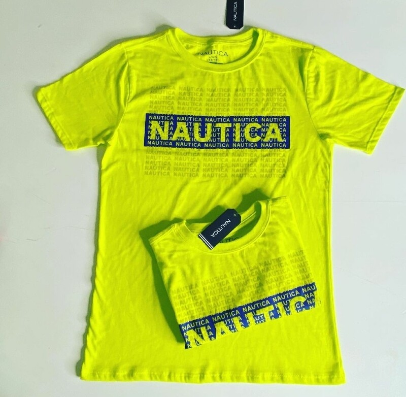 NAUTICA Boys Bright Yellow Branded T-Shirts