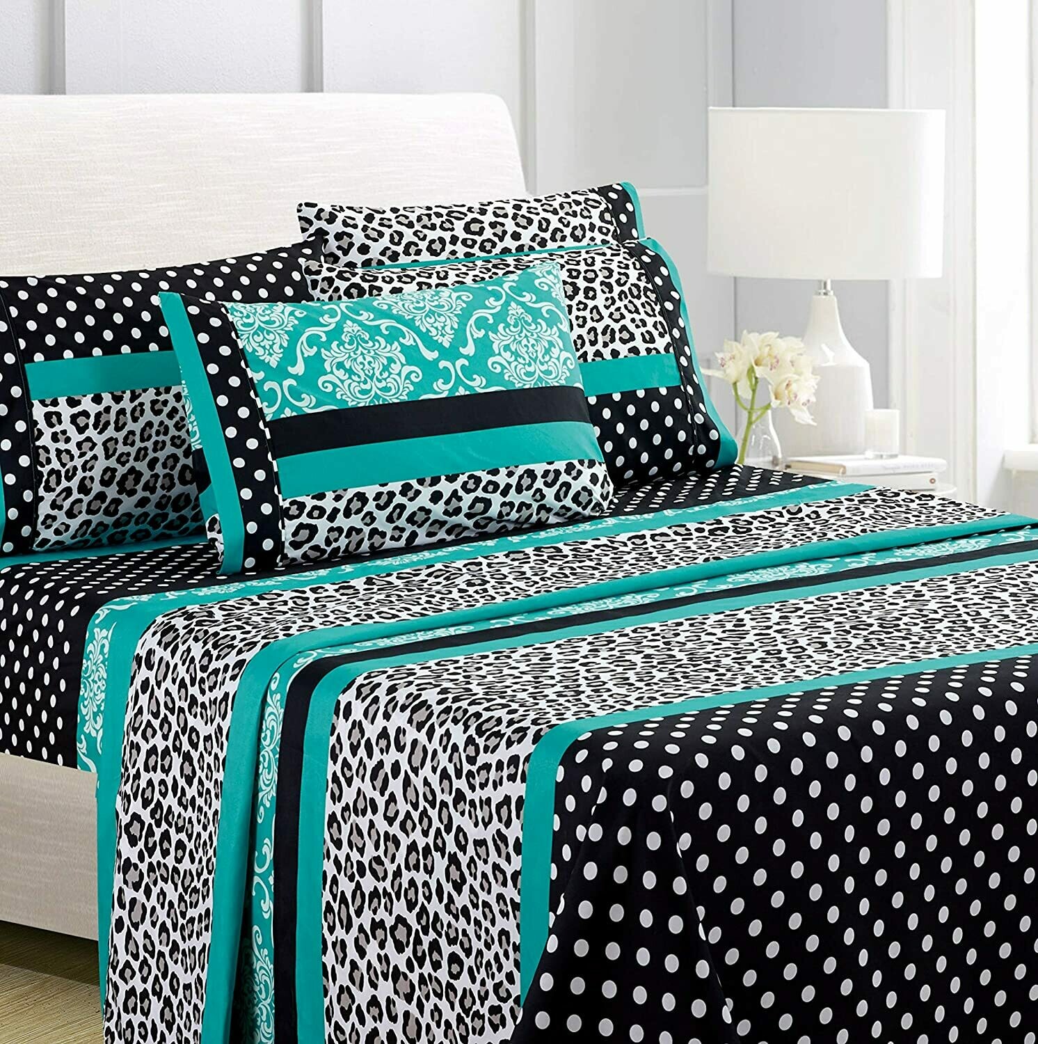 American Home Collection 6 Piece Bed Sheet Set Super Soft Brushed Microfiber