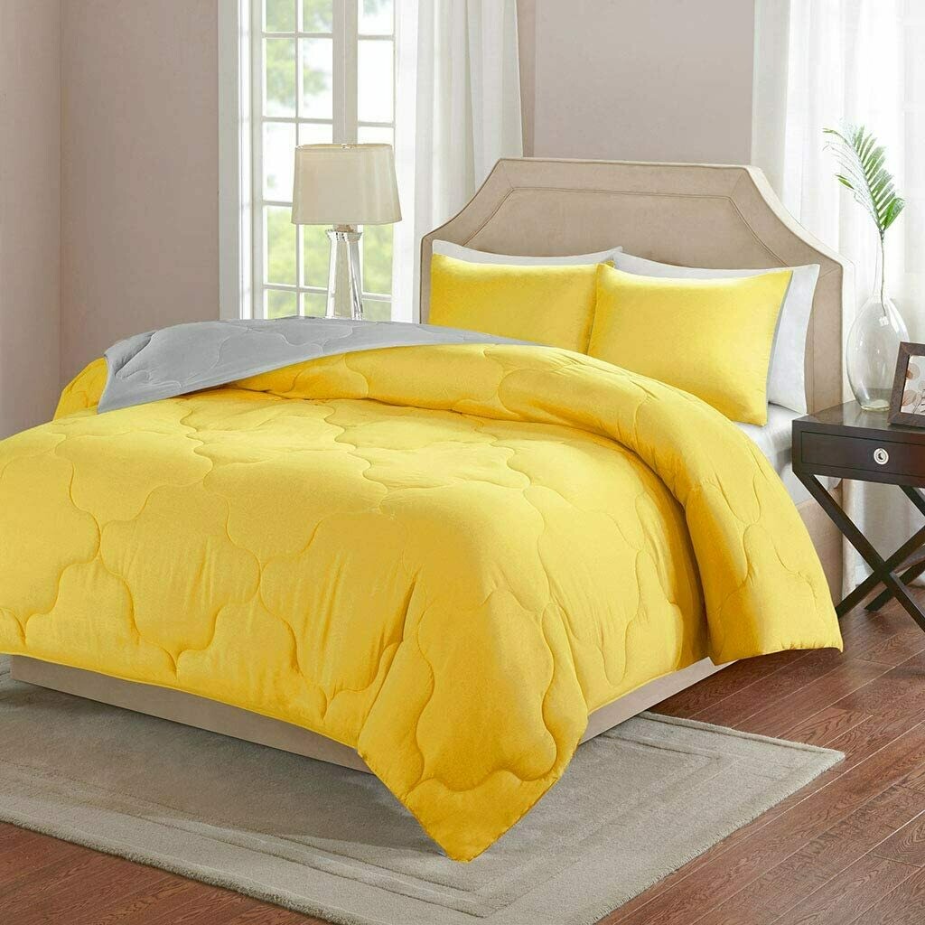 Comfort Spaces Vixie Comforter Set-Modern Geometric Quaterfoil Cloud Quilted Design All Season Down Alternative Bedding
