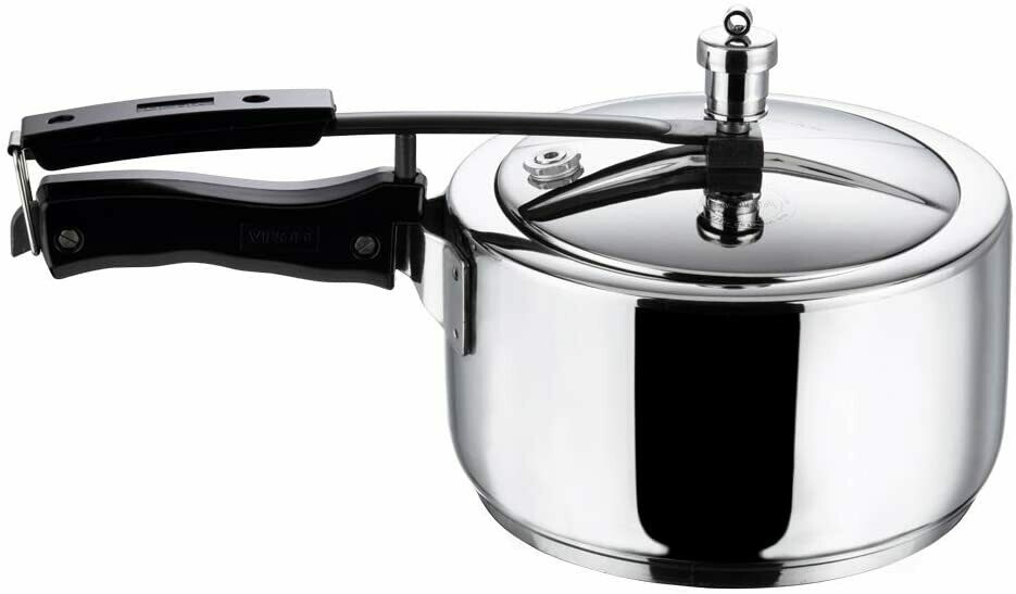 Vinod 2L Stainless Steel Inner Lid Pressure Cooker, Sandwich Bottom (Induction Friendly)