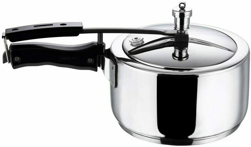 Vinod 2L Stainless Steel Inner Lid Pressure Cooker, Sandwich Bottom (Induction Friendly)