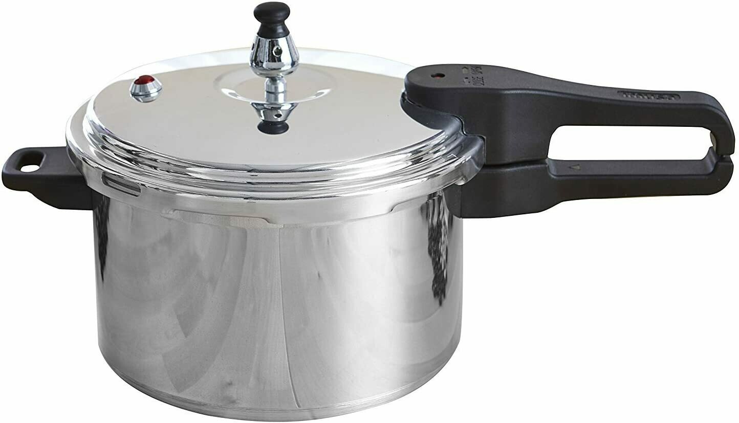 IMUSA USA A417-80401 Aluminum Stovetop Pressure Cooker 4.2Qt, Silver