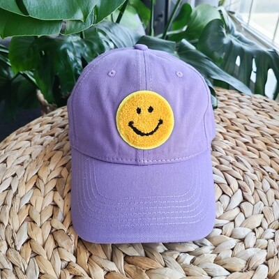 Lilac Smiley Ball Cap