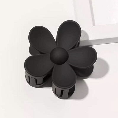 Black Flower Claw Clip