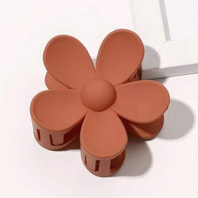 Rust Flower Claw Clip