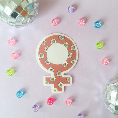 Clear Female Symbol Weatherproof Sticker