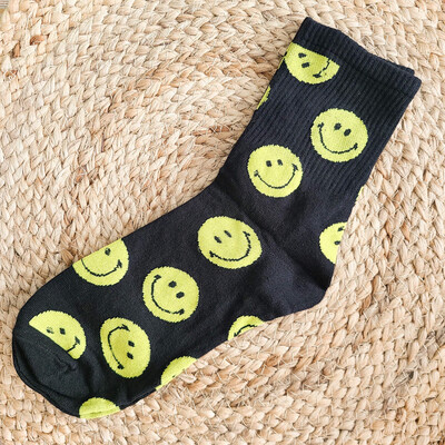 Black Smiley Socks