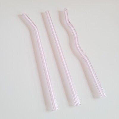 Pink Glass Straw