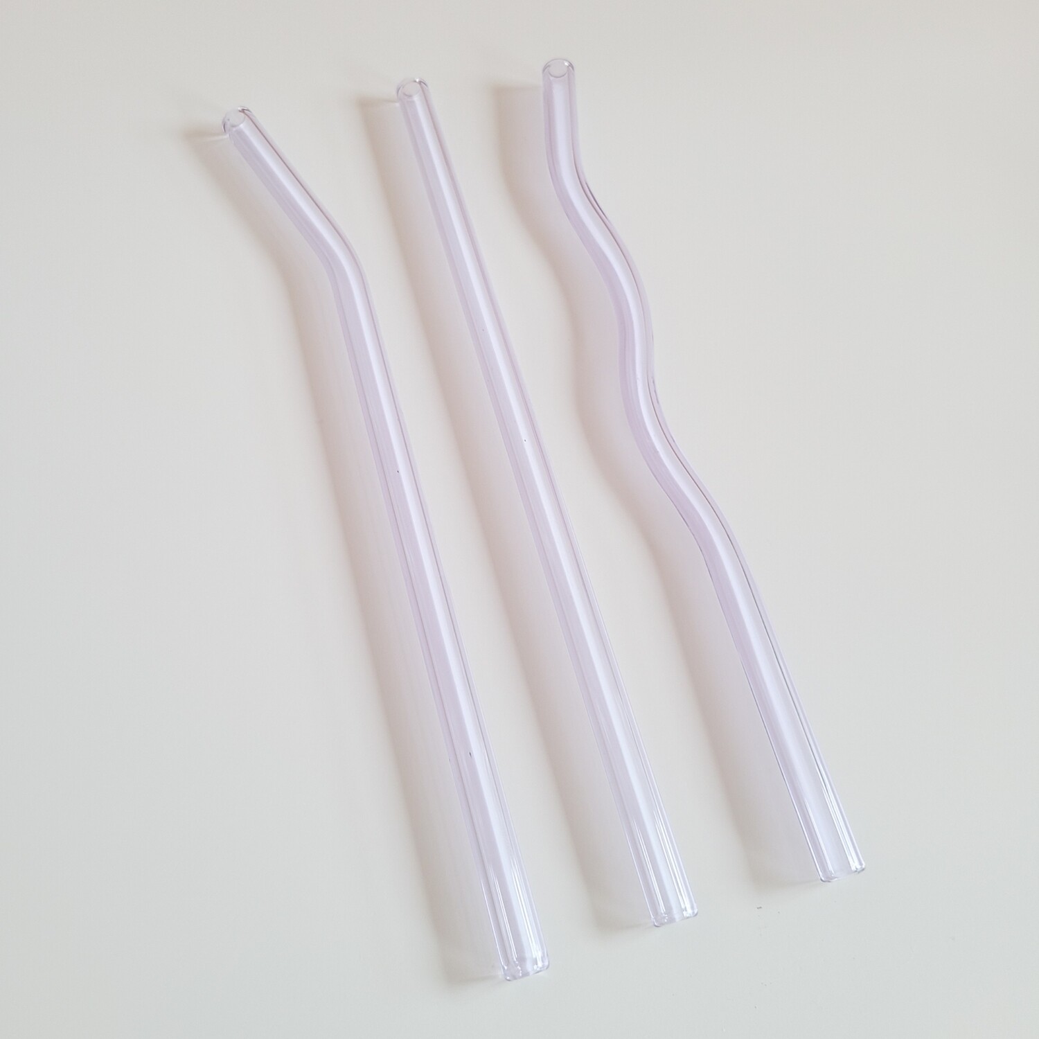Light Purple Glass Straw