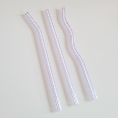 Light Purple Glass Straw