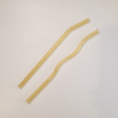 Yellow Glass Straw