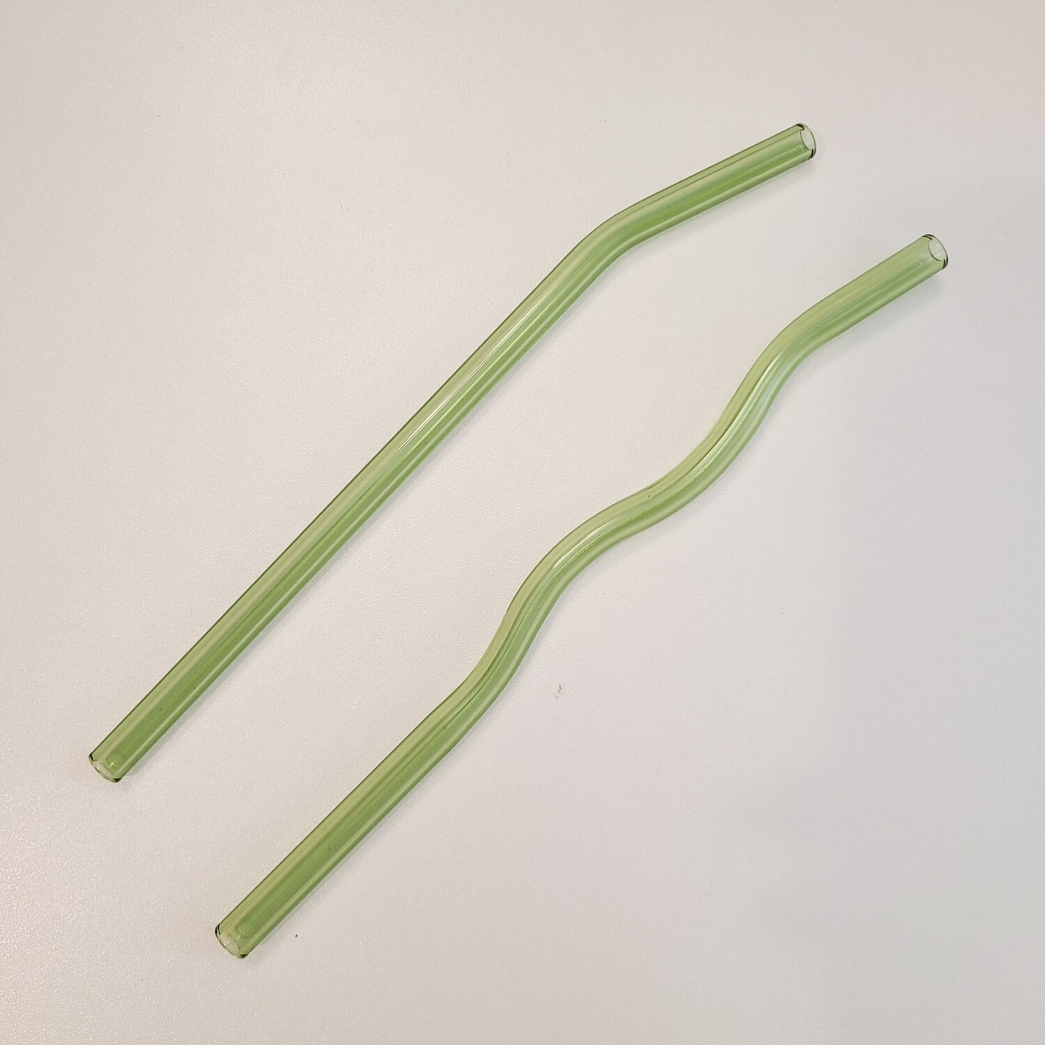 Green Glass Straw