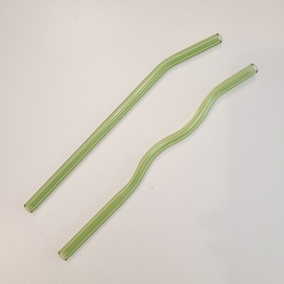 Green Glass Straw