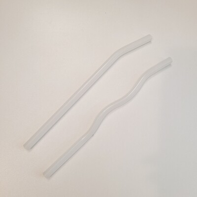 White Glass Straw