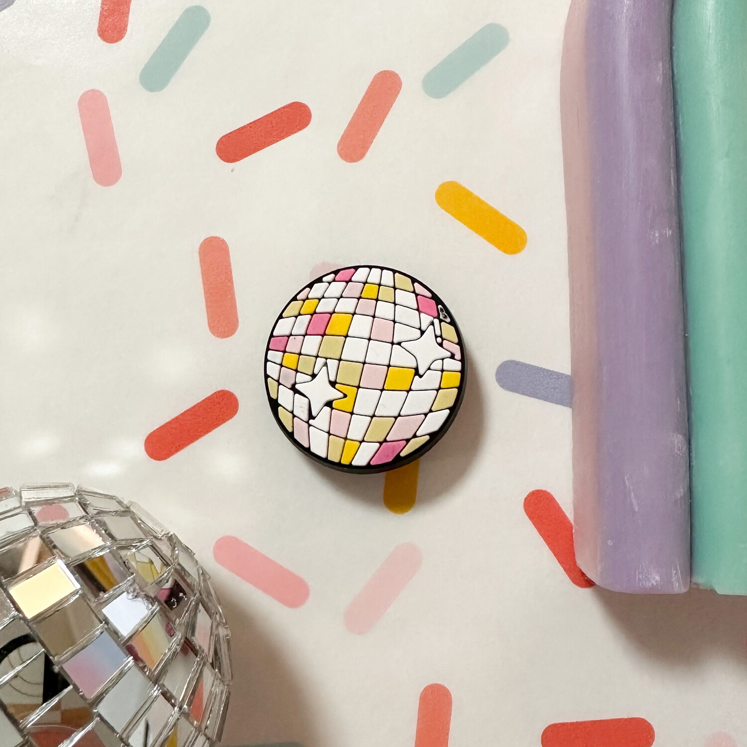 Disco Ball Croc Charm